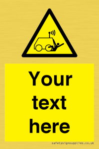 Custom warning run over by operator controlled machine